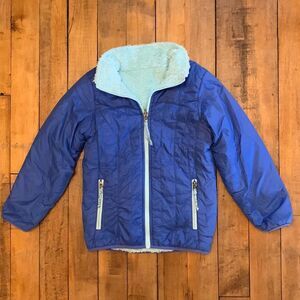 L L Bean Mountain Bound reversible jacket Medium coat blue winter skiing snow
